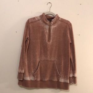 Distressed Quarter Zip